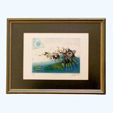 Tableau Georges Dussau (1947) – engraving 23/99 on embossed paper "vibration"