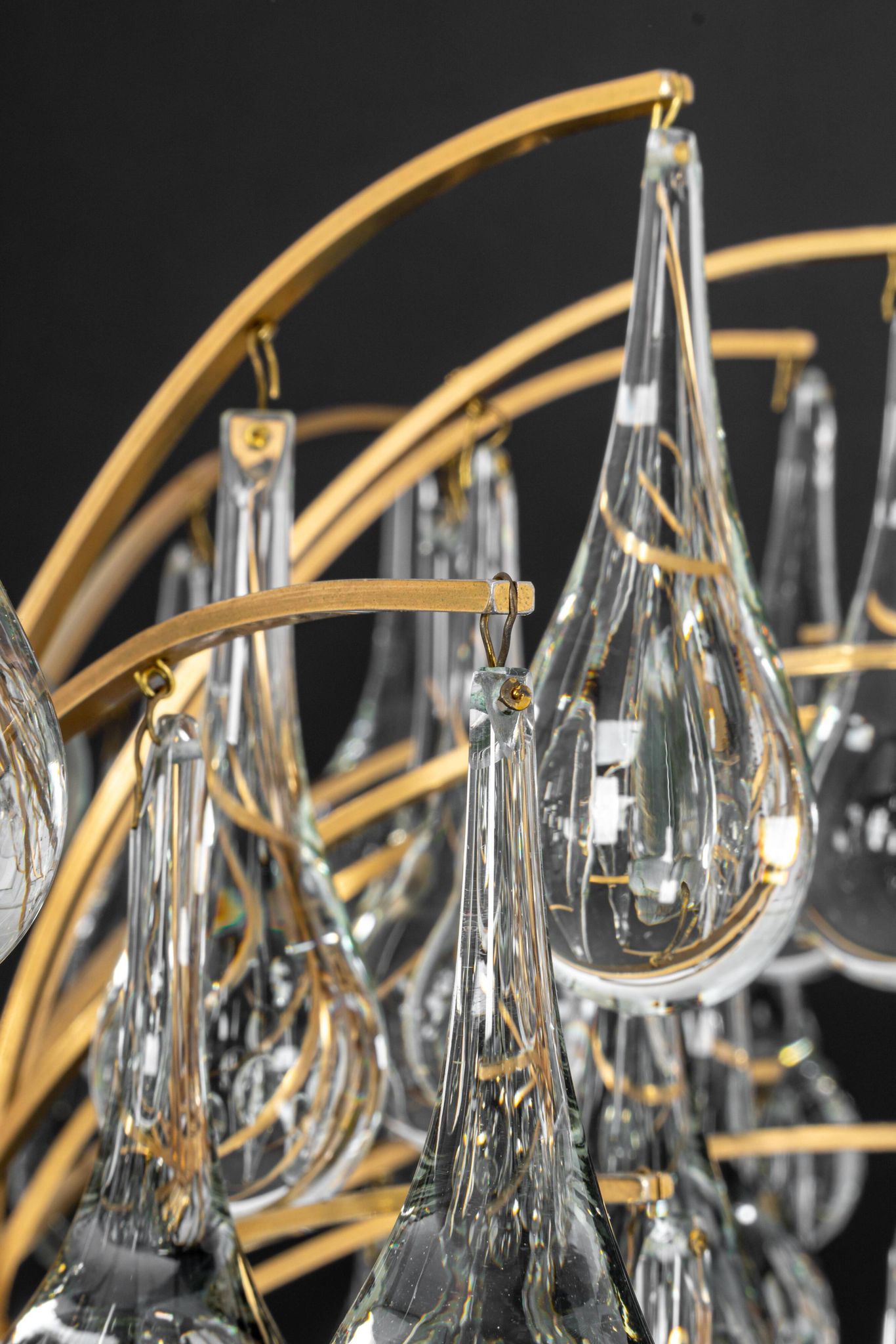 Murano glass drop-shaped chandelier, Christoph Palme, Germany, 1970s