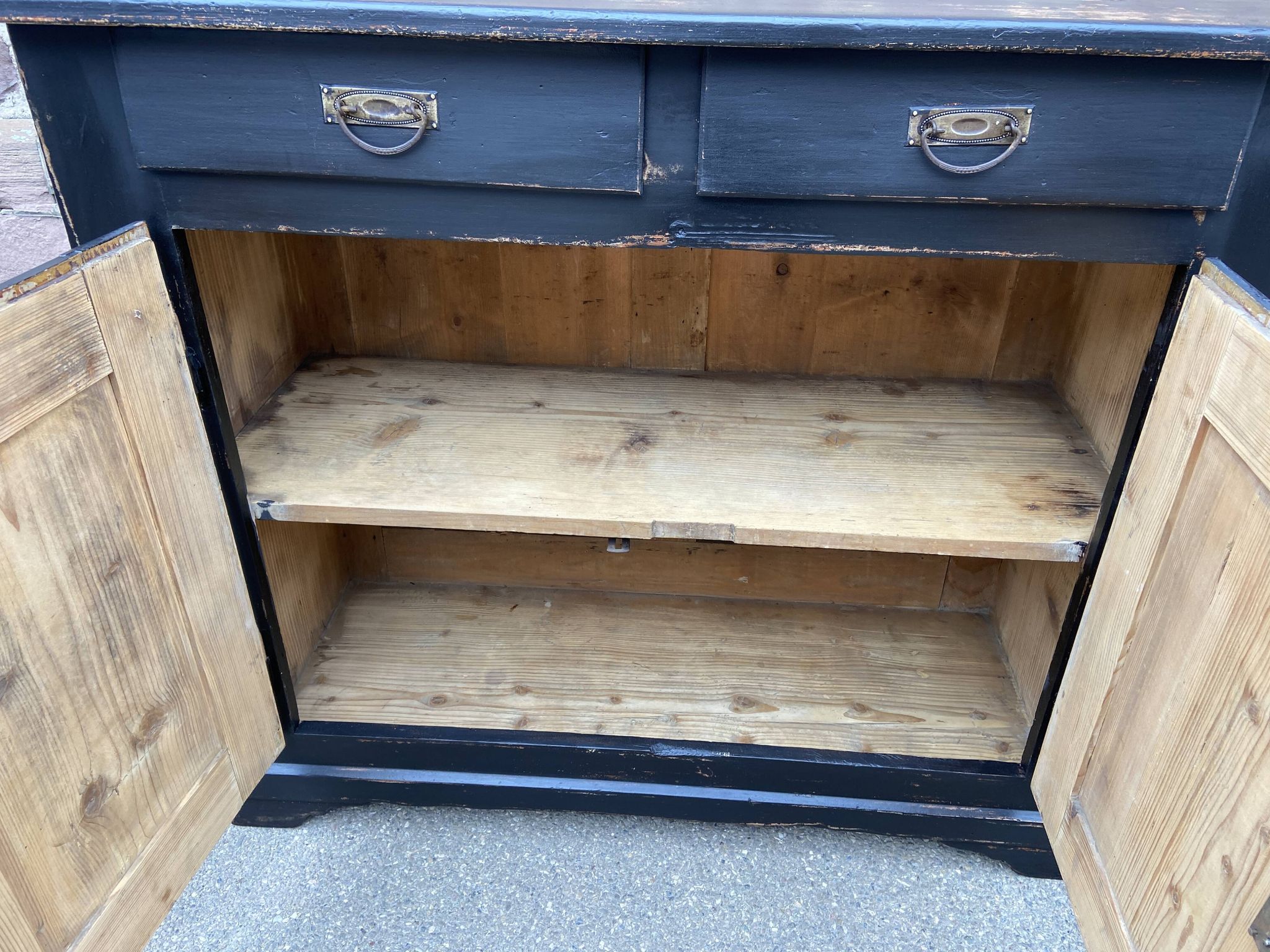 Low sideboard Early XXth wood painted