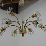 Lustre à 9 flammes, Emil Stejnar, Autriche, années 1950