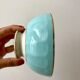 earthenware bowl Moulins des Loups sky blue and edging 40s-50s