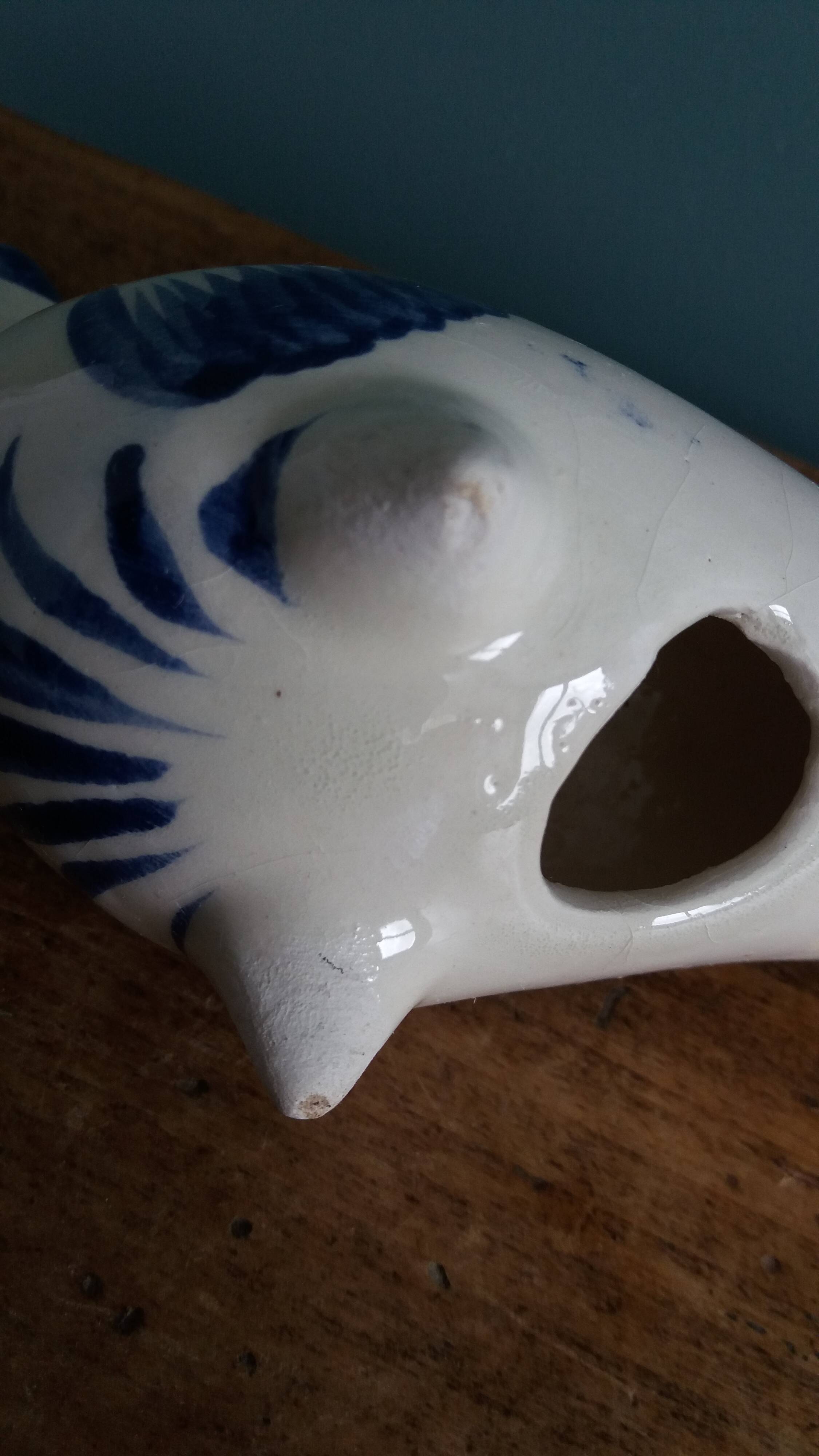 Ceramic bird, hand-painted, Mexico