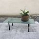 Table basse moderniste en verre givré 1950