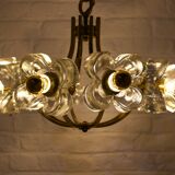 Lustre en laiton & fleurs Simon & Schelle.