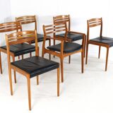 Set of 5 + 1 dining chairs 'Give' danish design