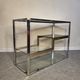 Showcase shelf 70s metal & smoked glass