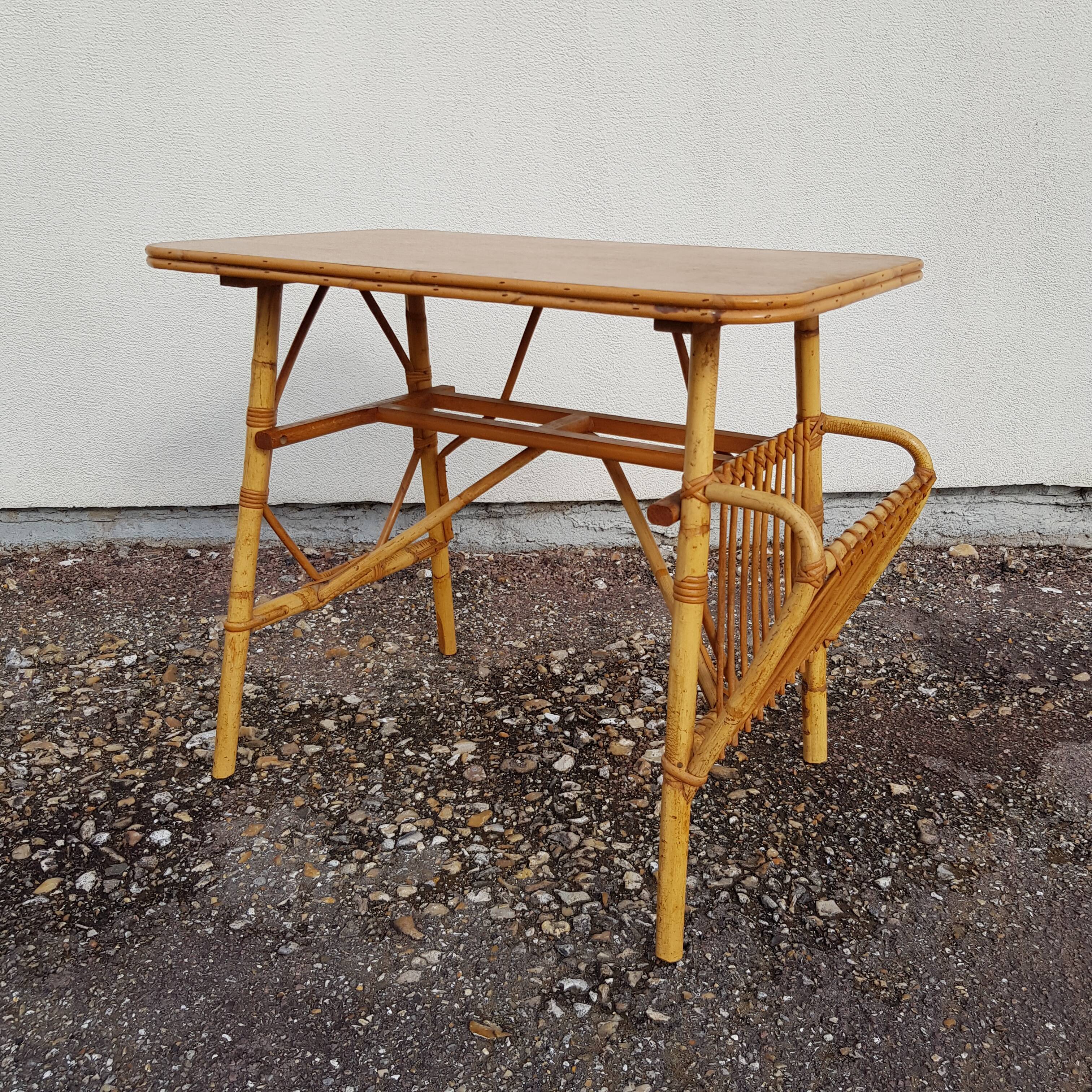 Children's rattan desk