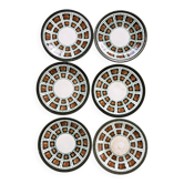 6 vintage BOCH La Louvière dessert plates