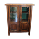 Brutalist Display Cabinet in Solid Elm by Olavi Hänninen for Mikko Nupponen 1960