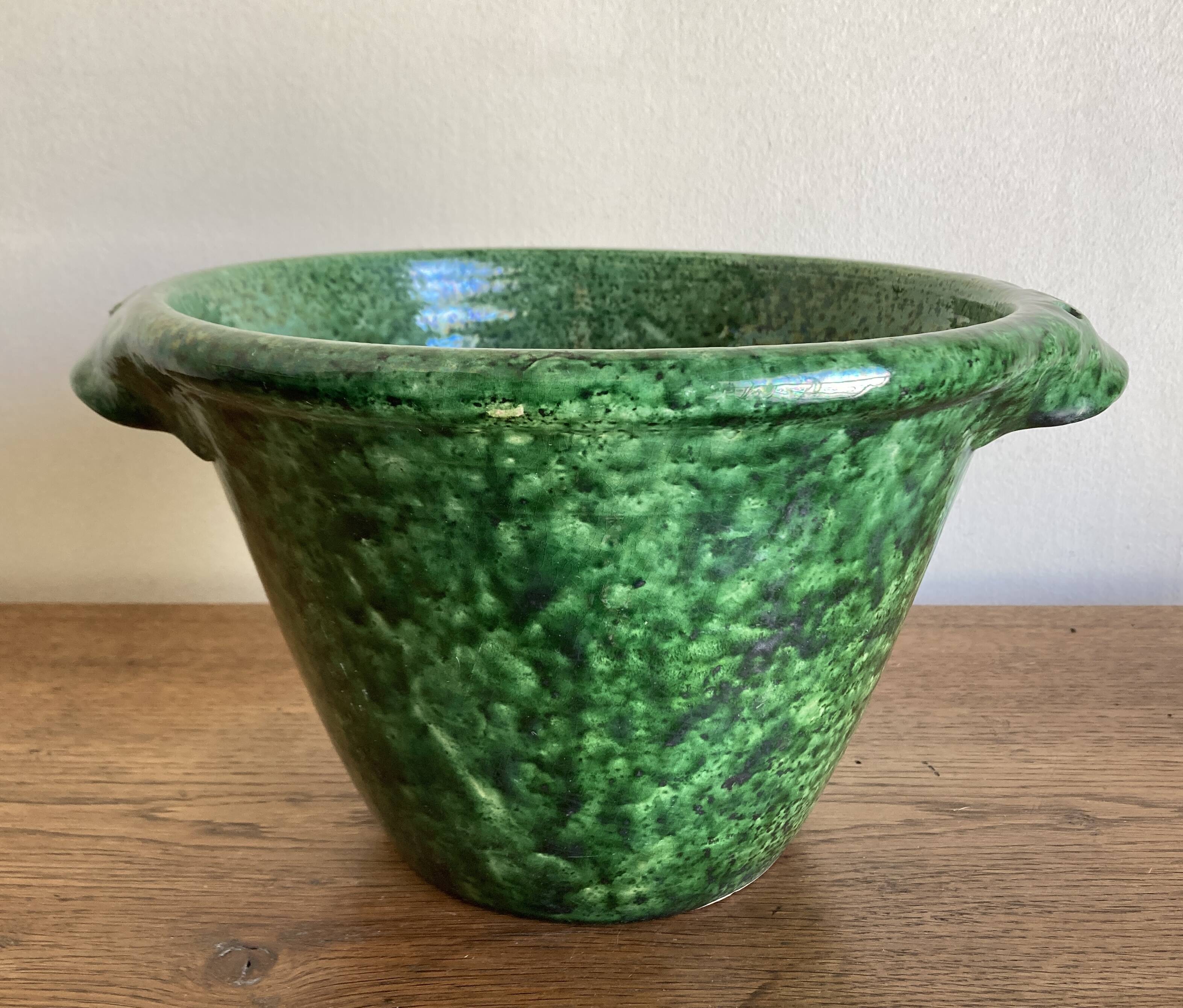 XXL solid earthenware salad bowl by Foucard Jourdan 1960