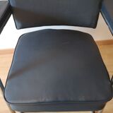 Industrial Pullman chair 60 sad vintage blue