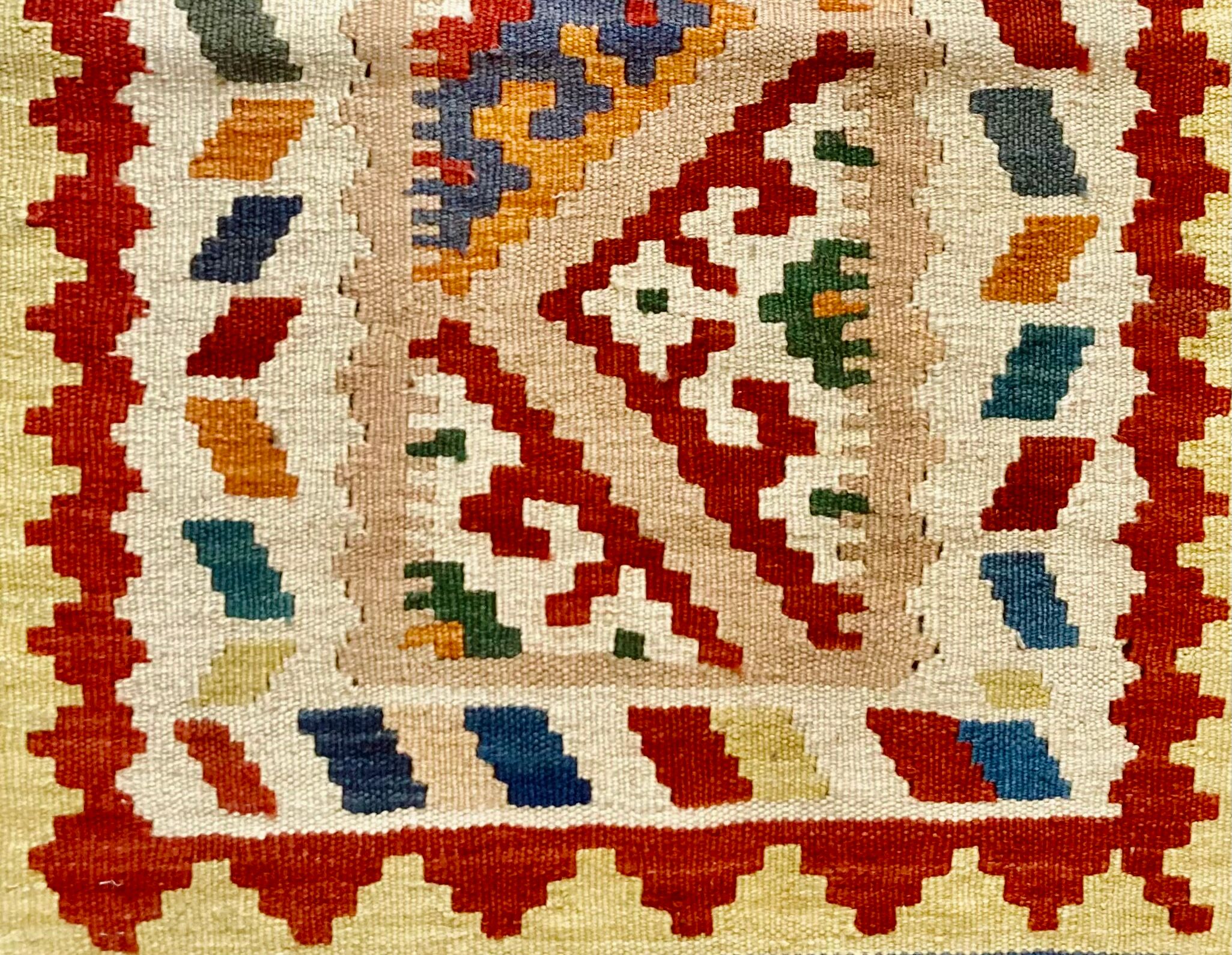 Shiraz, handcrafted persian kilim rugs warm colors