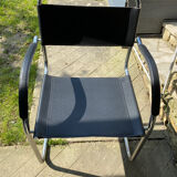 Leather and chrome chair