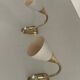 Pair of grey metal and brass wall lights, 1960s, Germany