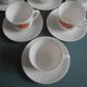 set of 6 cups and saucers vintage French tableware