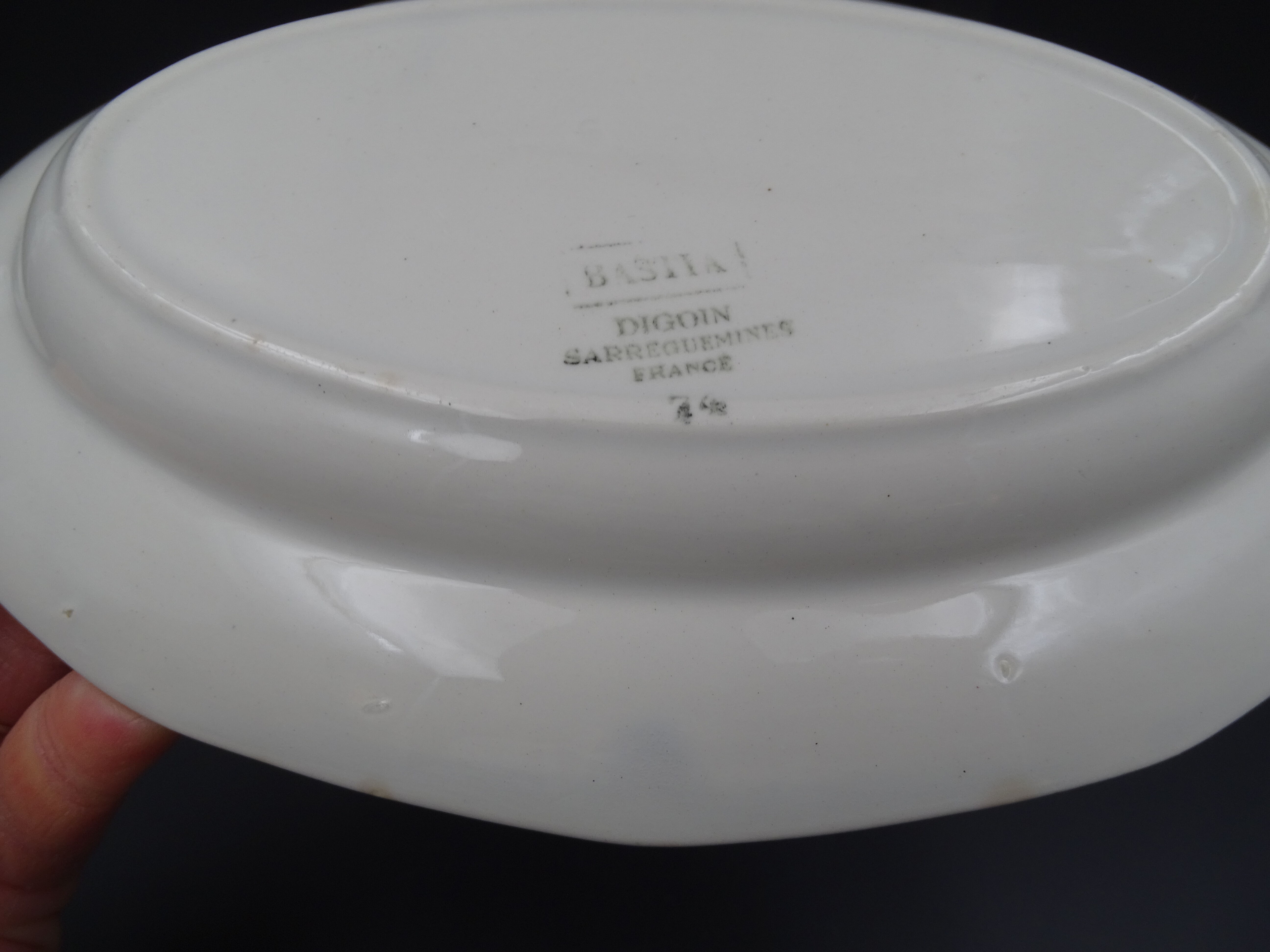 Ravine in earthenware of Sarreguemines Digoin model Bastia 1940