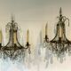 Pair of wall lamps bronze basket and grapevines XX century