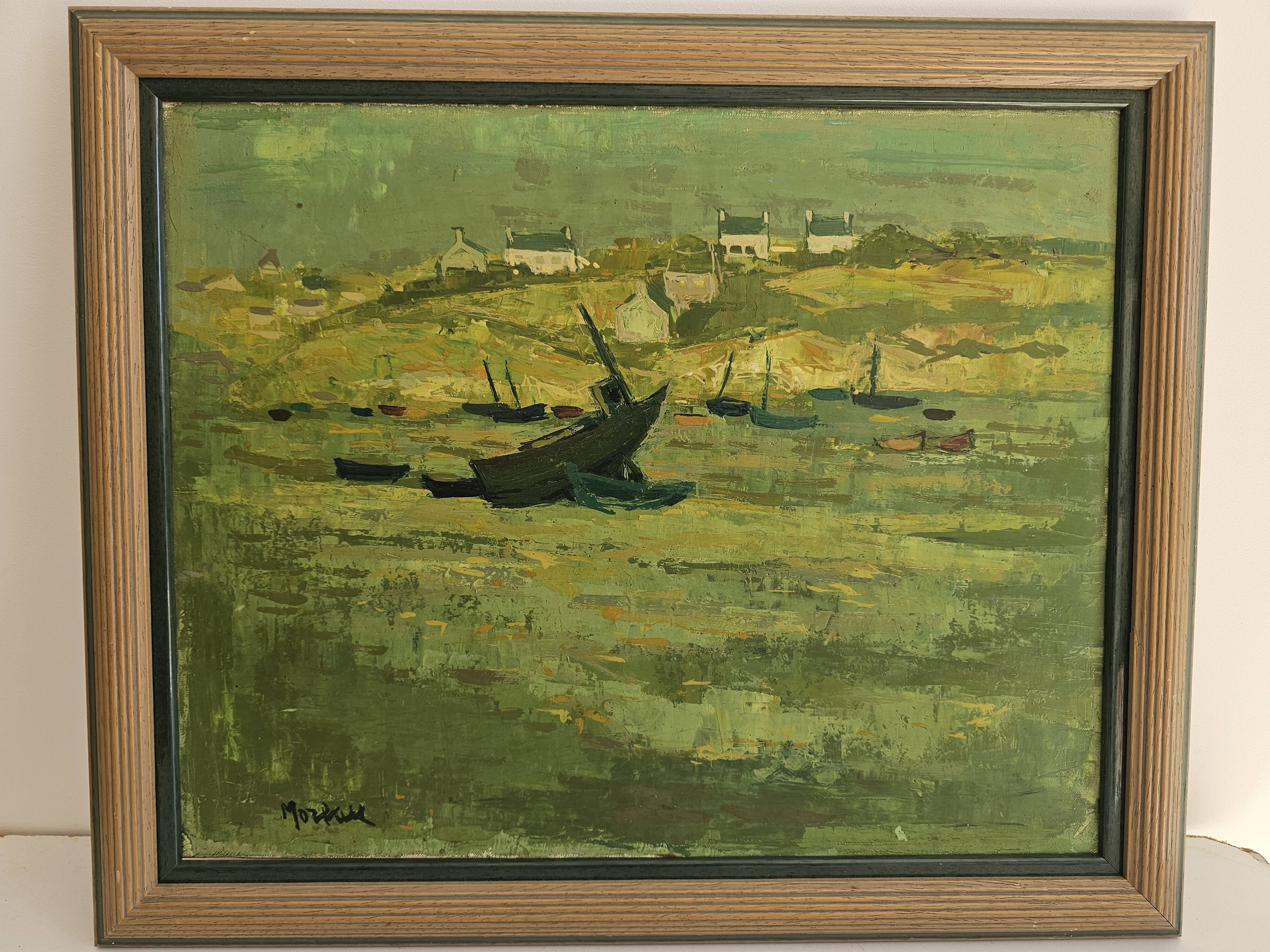 Tableau Huile sur toile - Paysage Breton, signé Jean Jacques Morvan