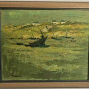 Oil painting on canvas - Breton landscape, signed Jean Jacques Morvan