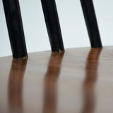 Tapiovaara Fanette style spindle teak chairs, set of 6