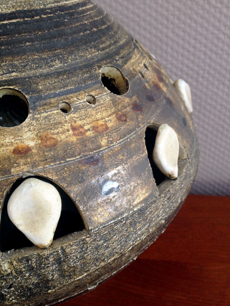 Ceramic lamp "georges pelletier" 1970