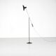 Metal and brass floor lamp, France - 1950s