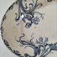Antique oval earthenware dish – “Iris” model Clairefontaine
