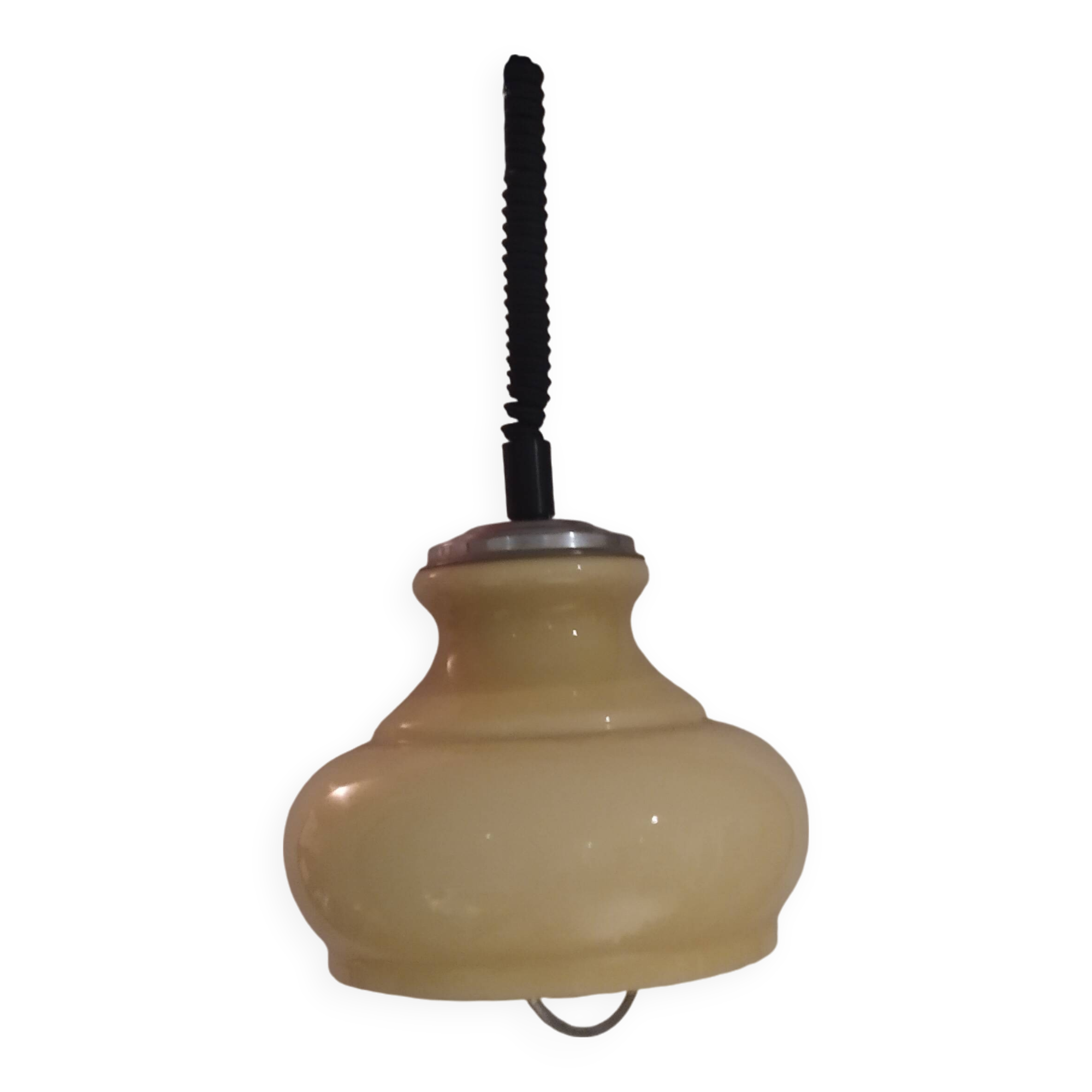 vintage opaline suspension Italy 1970 Rolly system