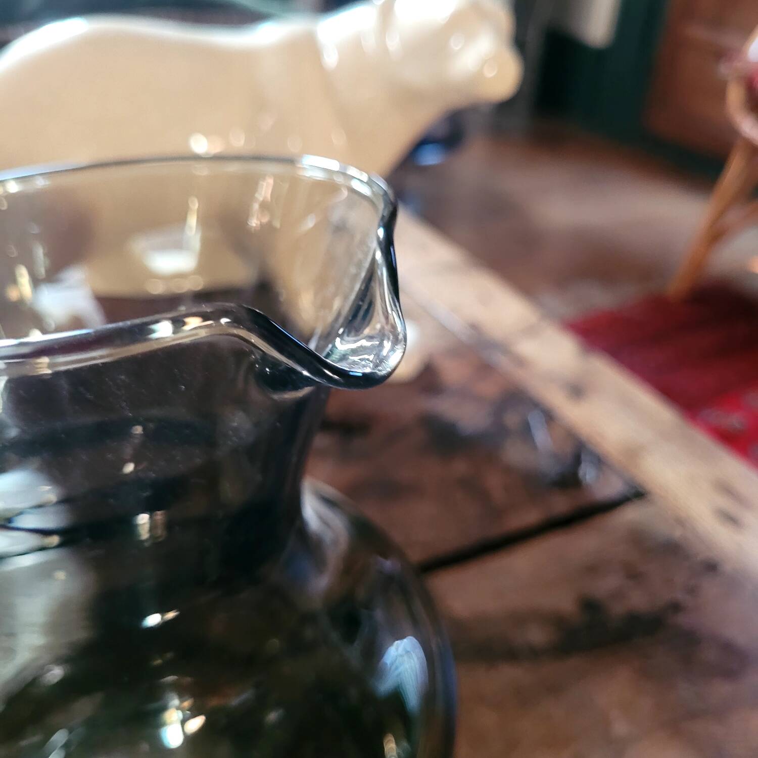 Blown smoked glass pitcher 60-70