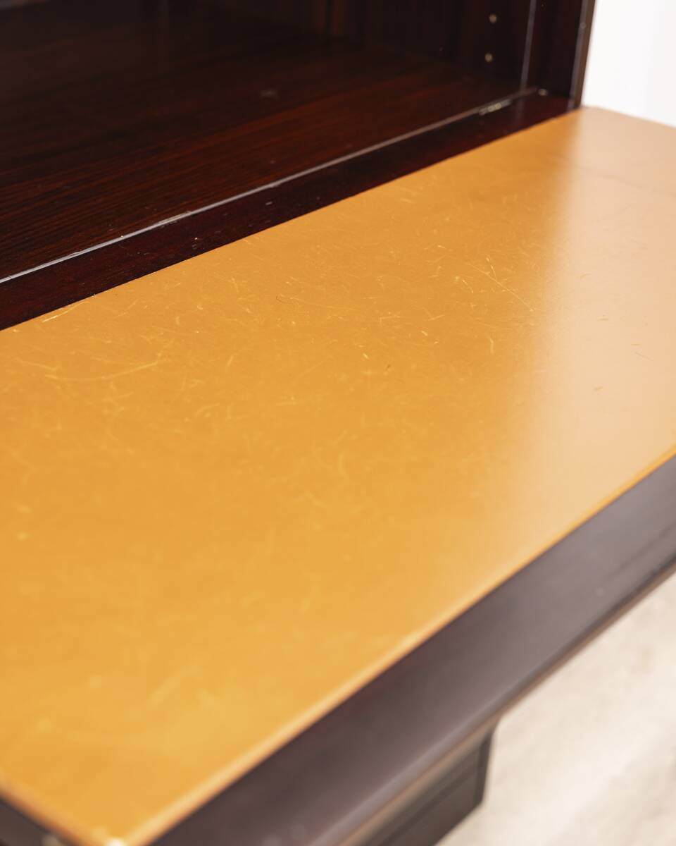 Vintage 60's highboard sideboard in wooden mangiarotti design for molteni
