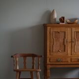 Set of 4 modern Norwegian armchairs by Krogenæs, solid pine, 1950s.