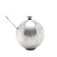 Mid-century modern sugar bowl, silver-plated brass, Poland, 1960s