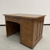 Oak and veneer counter or desk