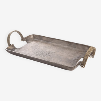 Metal tray handles galuchat