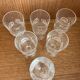 Wine or liqueur glasses from the 1970s, crystal from Arques.