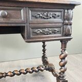 Bureau En Chêne Sculpté, Style Renaissance, XIXe Siècle