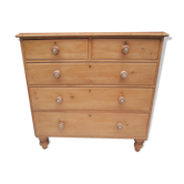 Victorian chest of drawers 1880 in pine wood