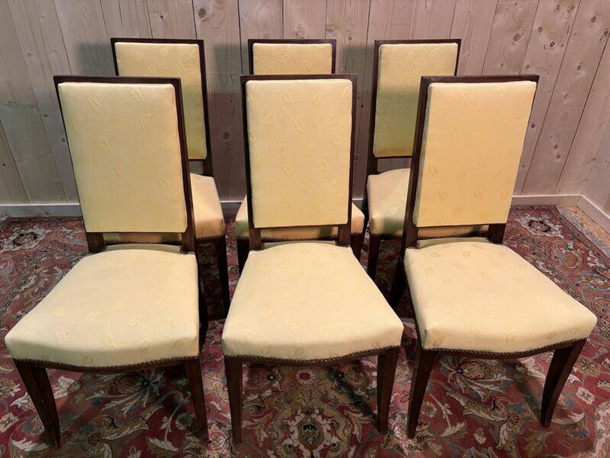 Set of 6 mahogany chairs in the Arbus style