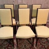 Set of 6 mahogany chairs in the Arbus style