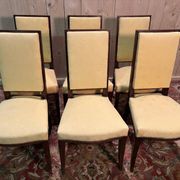 Set of 6 mahogany chairs in the Arbus style