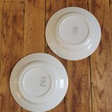 Vintage mismatched yellow and gold soup plates