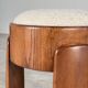 Tabouret en frêne et tissu bouclé Dedar Milano par Forme, Italie