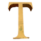 Golden sign letter “T”