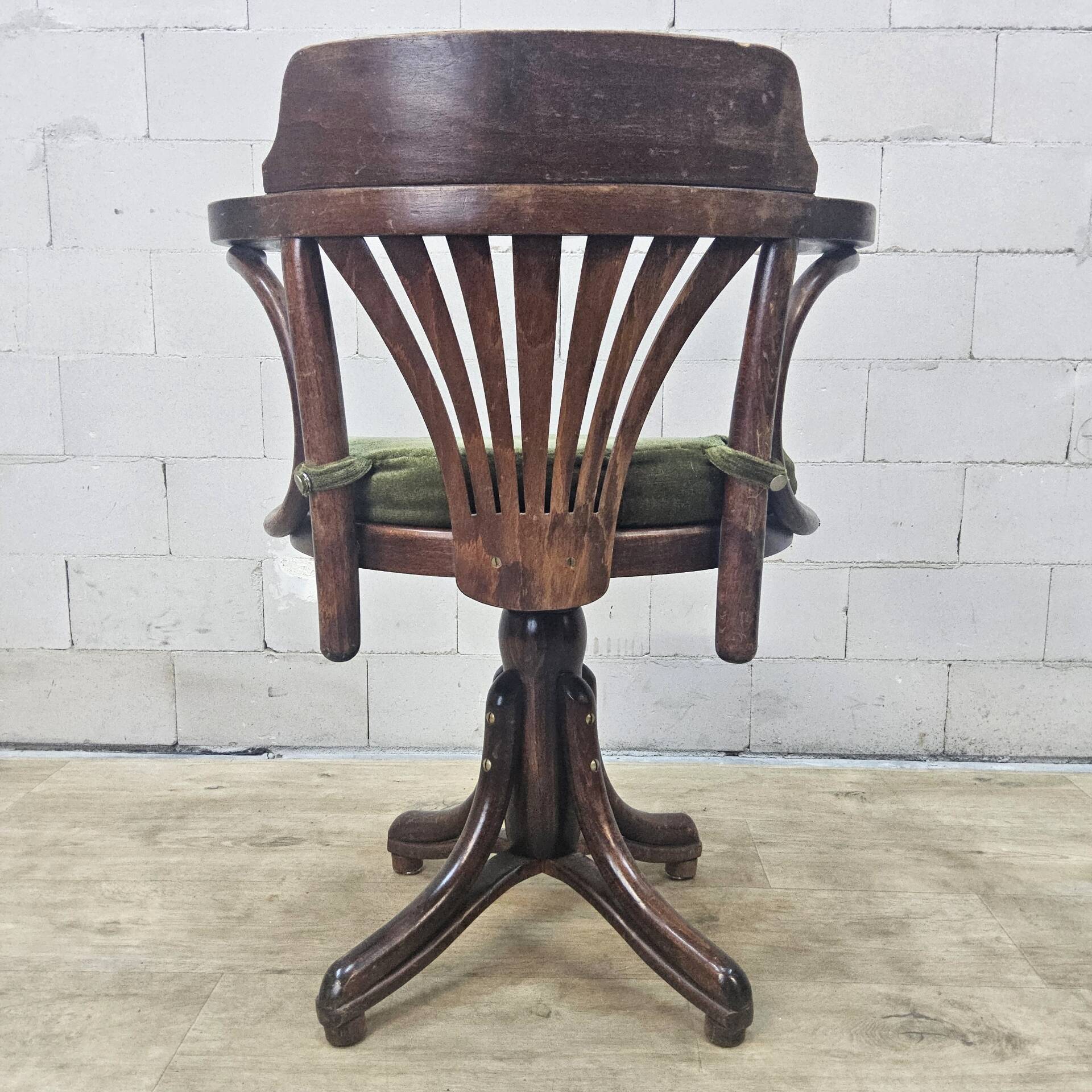 Chaise de bureau pivotante de style Thonet antique (faite à la main)