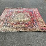 Tapis persan en laine peignée velours bordeaux 300x200