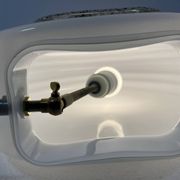 Lampe de table en verre, années 1970