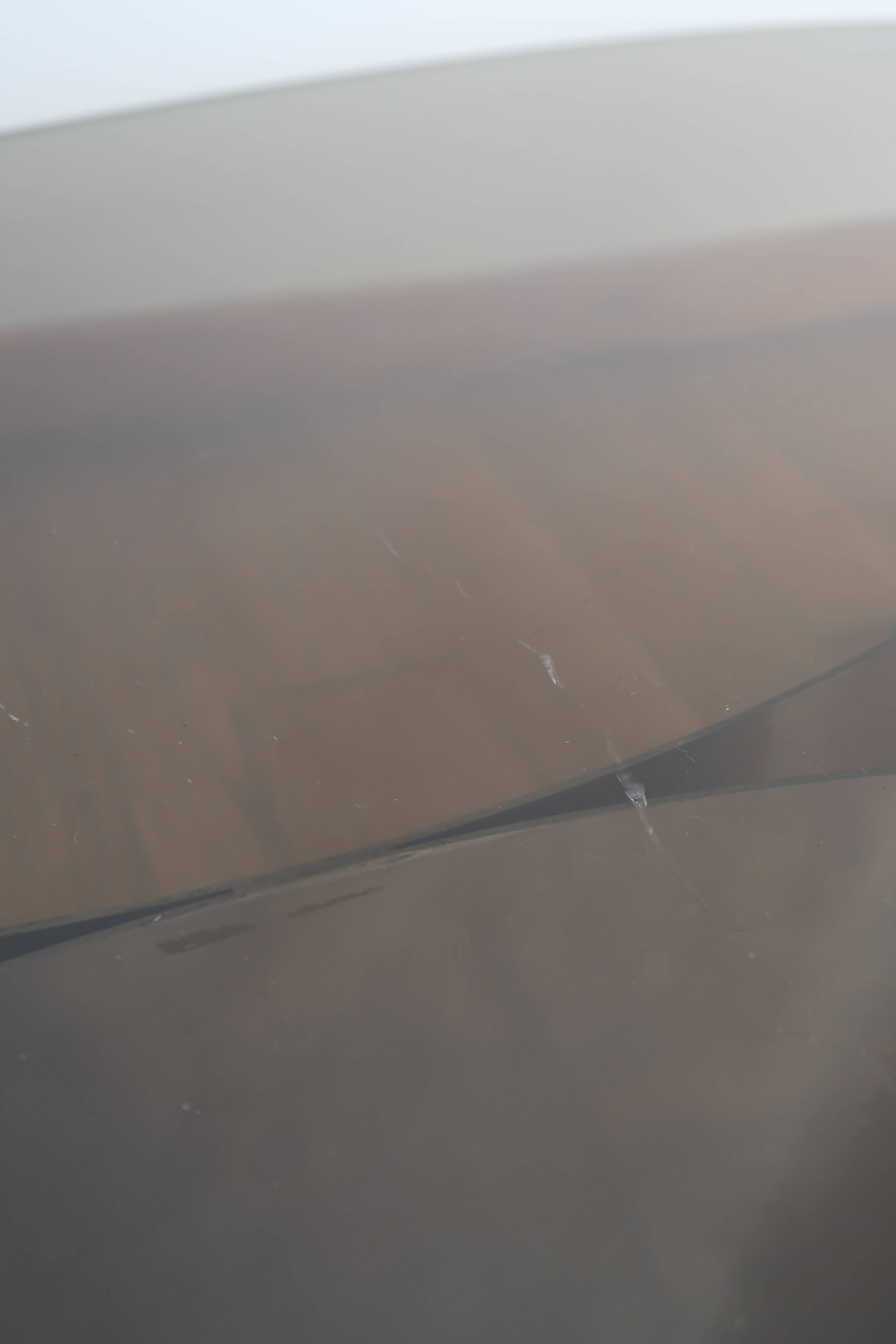 Coffee table smoked glass 70's