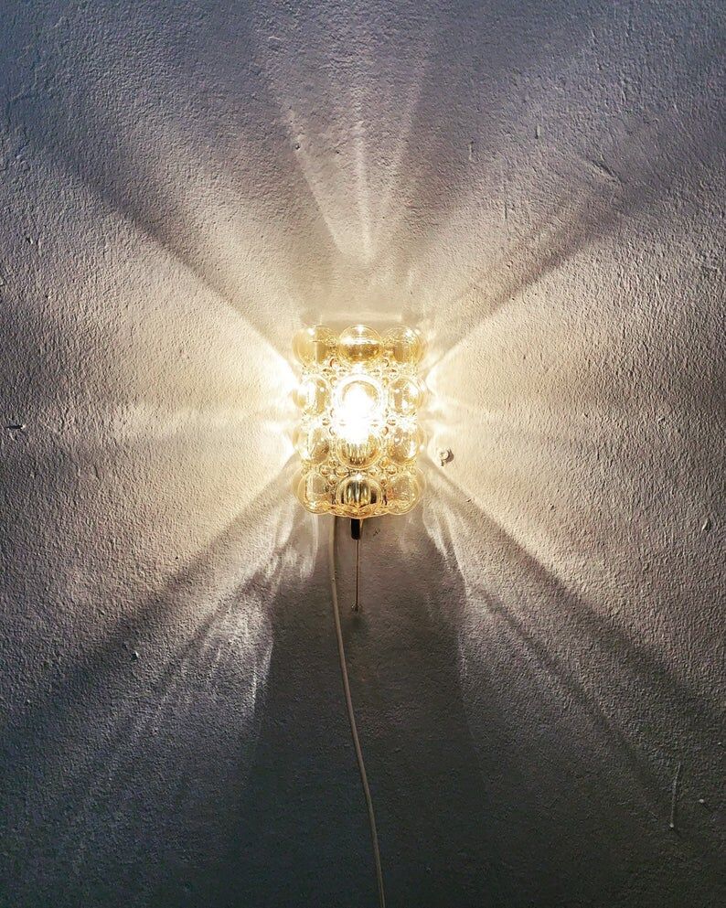 Bubble wall lamp by Helena Tynell for Glashütte Limburg
