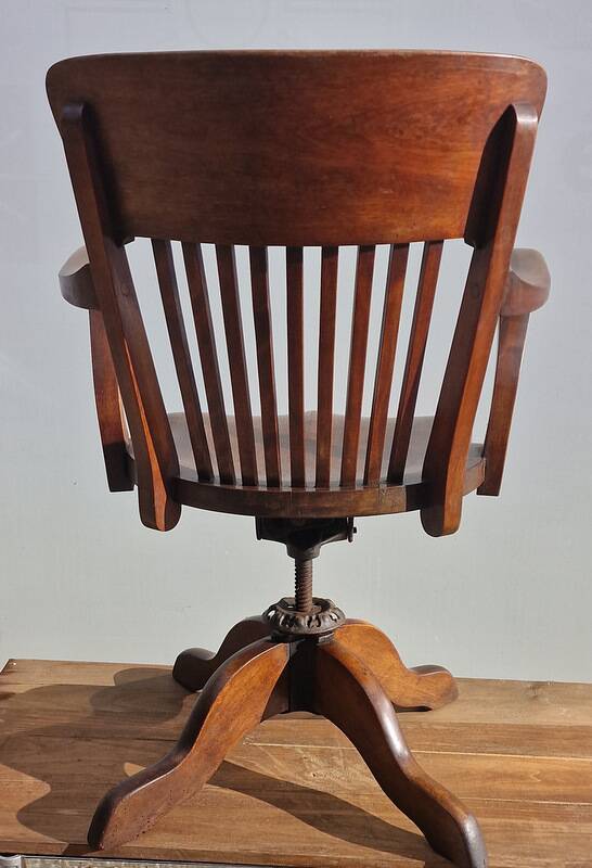 American oak office armchair