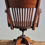 American oak office armchair